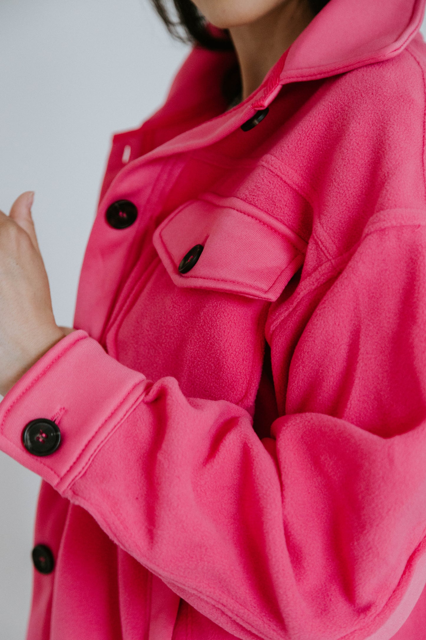 Perfectly Pink Fleece Shacket