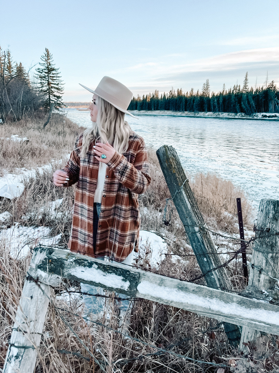 Perfect Plaid Shacket-Copper