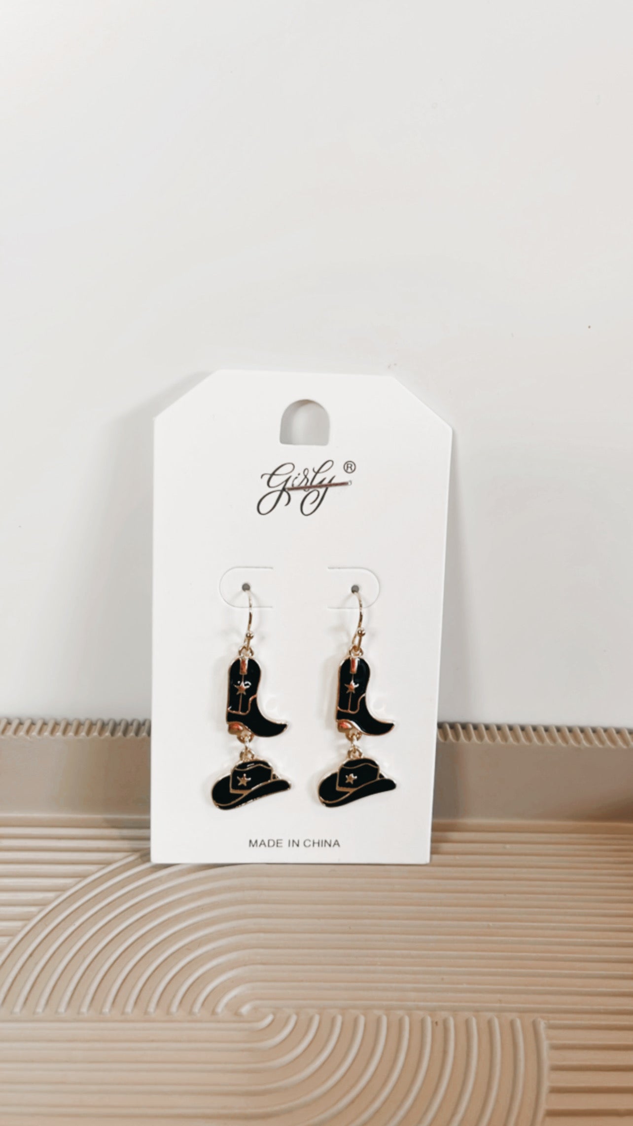 Double Dangle Cowboy Boot & Hat Earrings