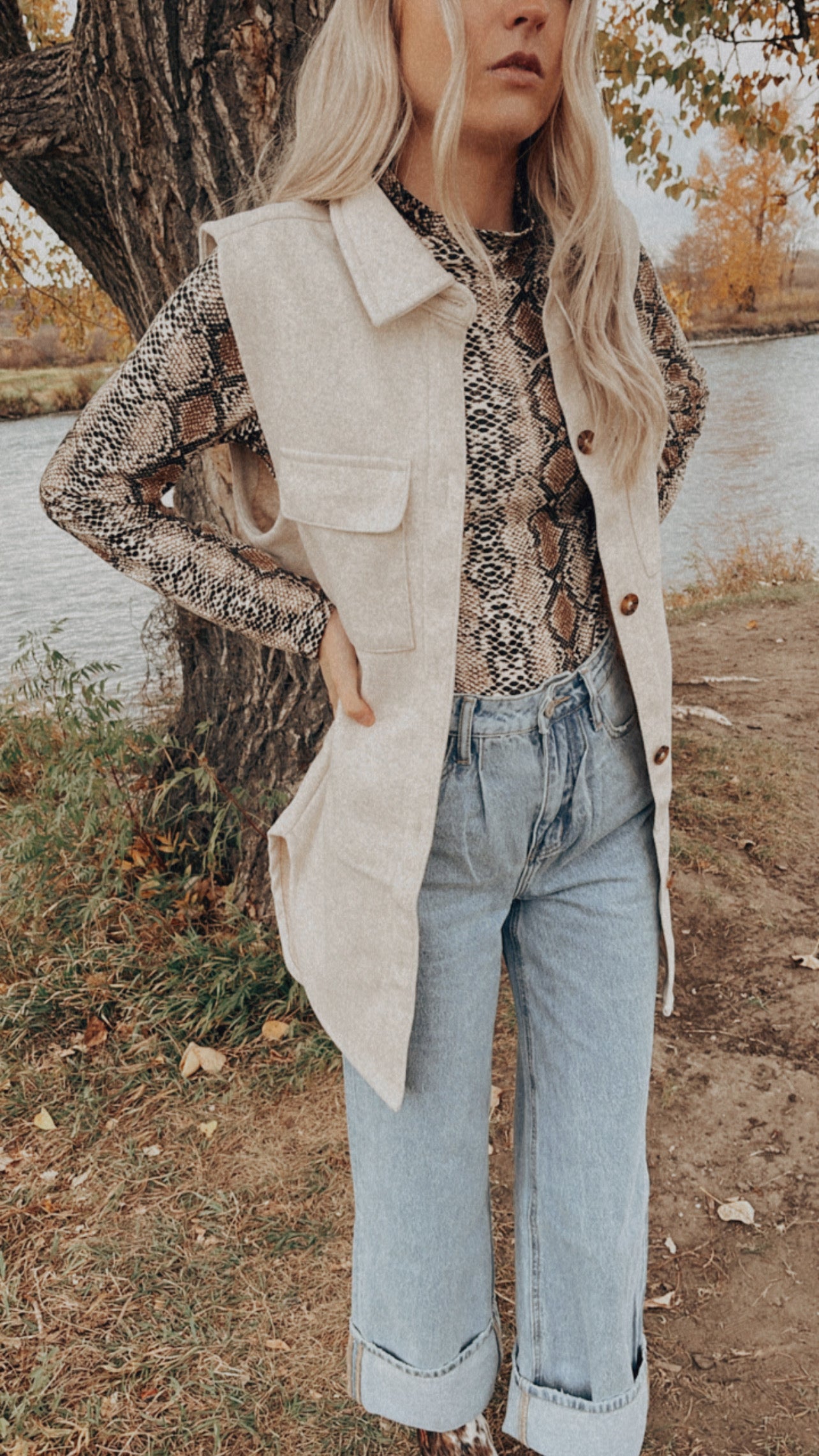 Shacket Vest - Oatmeal