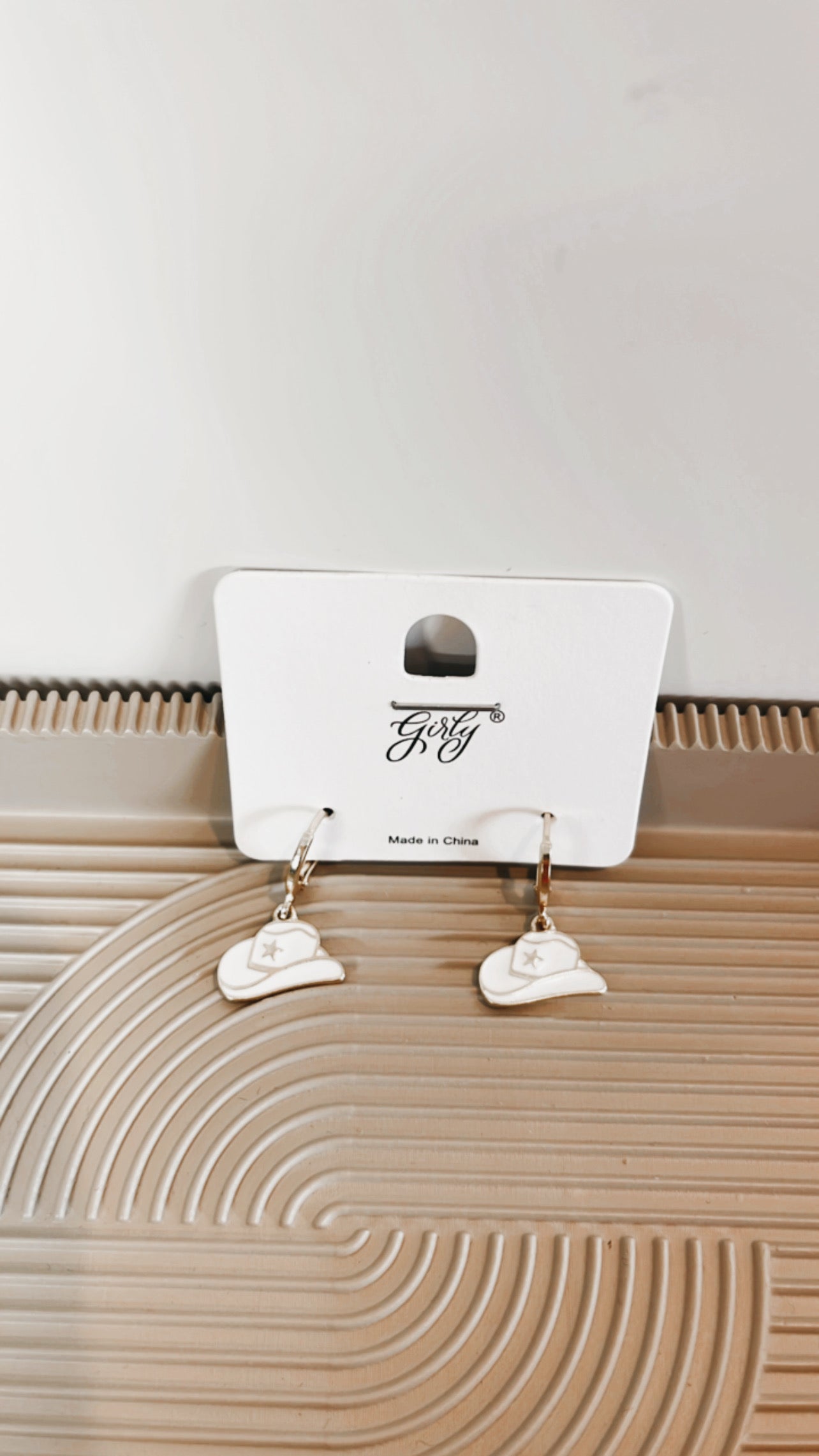 Cuff Dangly Cowboy Hat Earrings