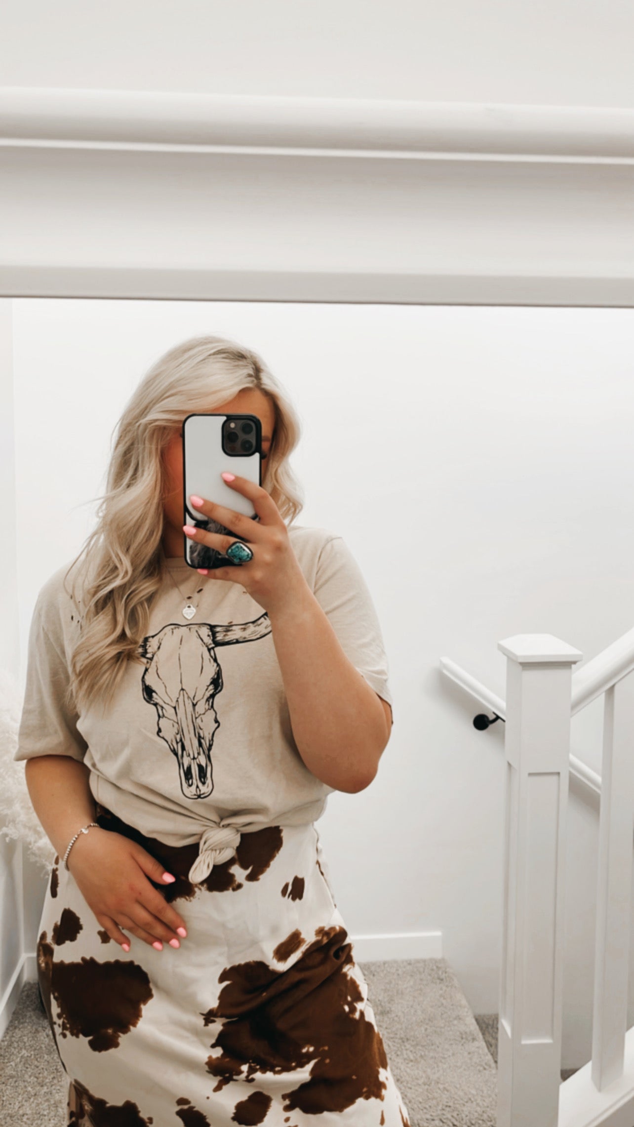 Distressed Long Horn Graphic Tee