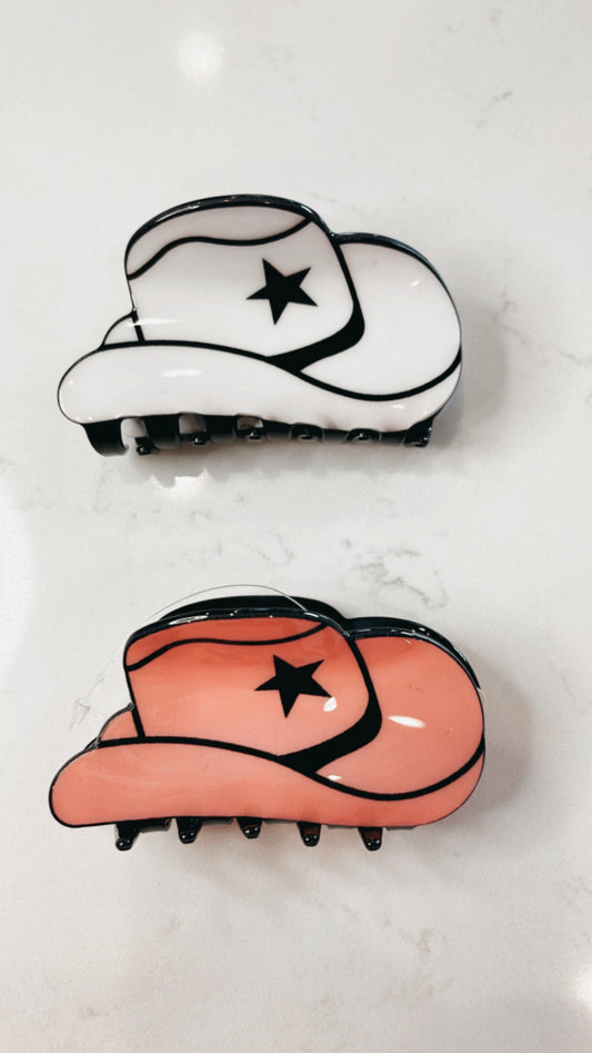 Cowboy Hat Claw Clip
