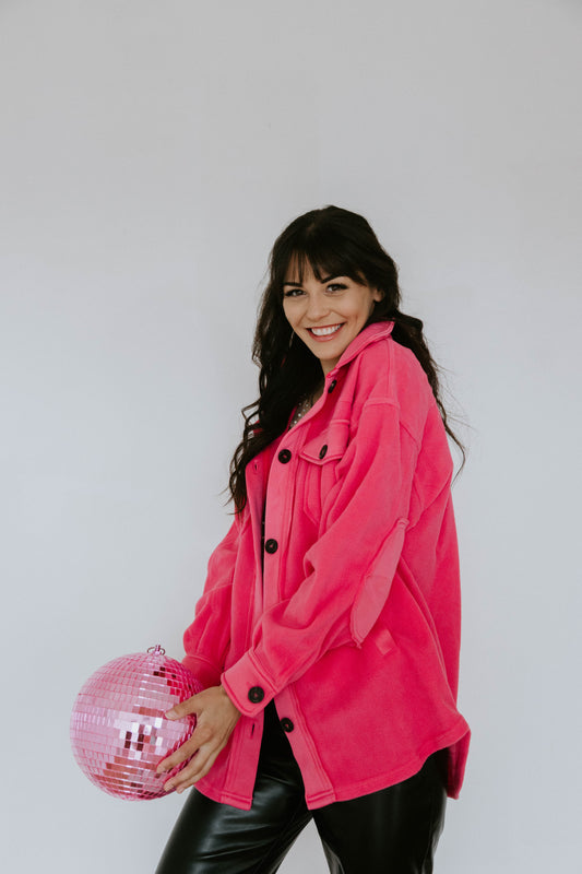 Perfectly Pink Fleece Shacket