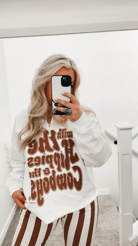 The Hippies And The Cowboys Graphic Crewneck