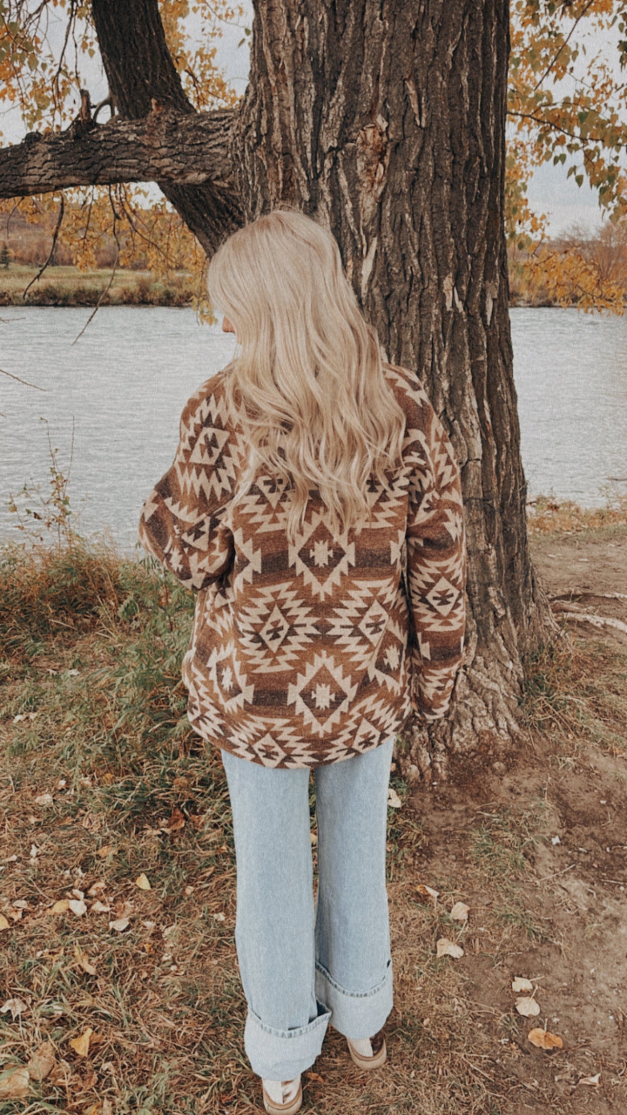 Neutral Aztec Shacket