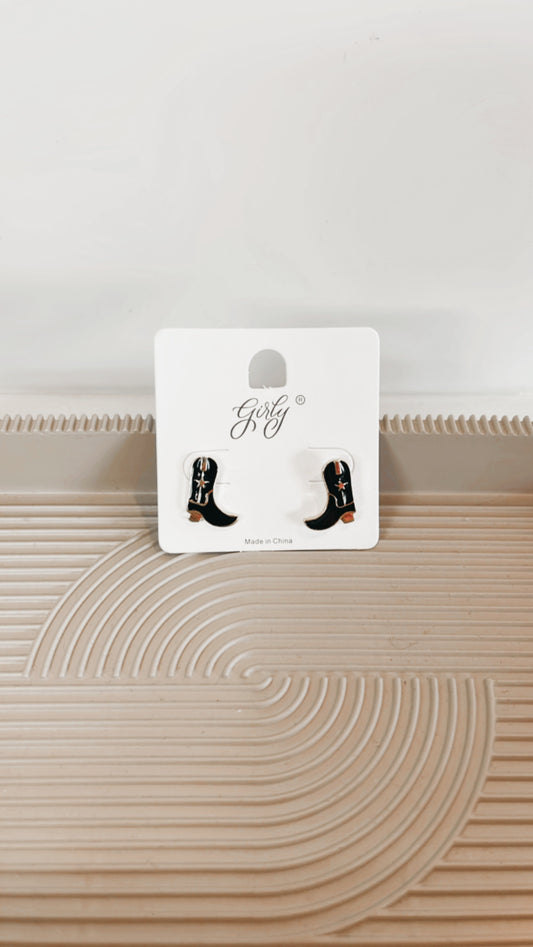 Cowboy Boot Stud Earrings