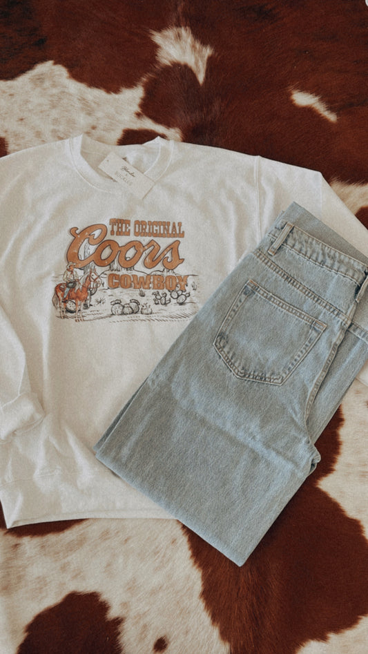Original Coors Cowboy Crewneck