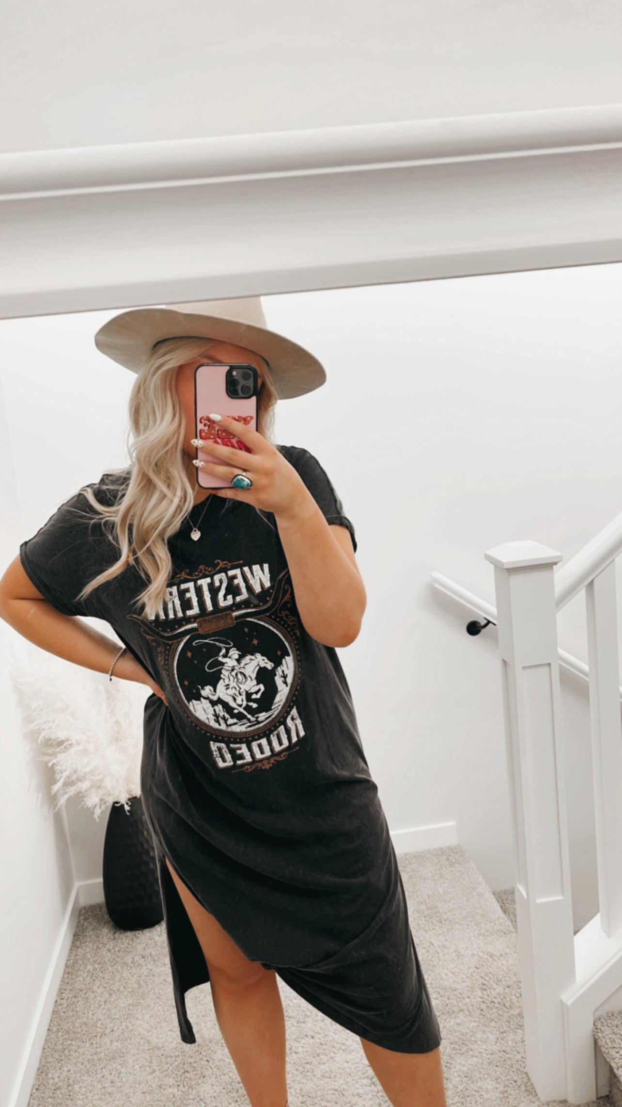 western t shirt dress Western Rodeo T-Shirt Dress – Blondies and Buckles
