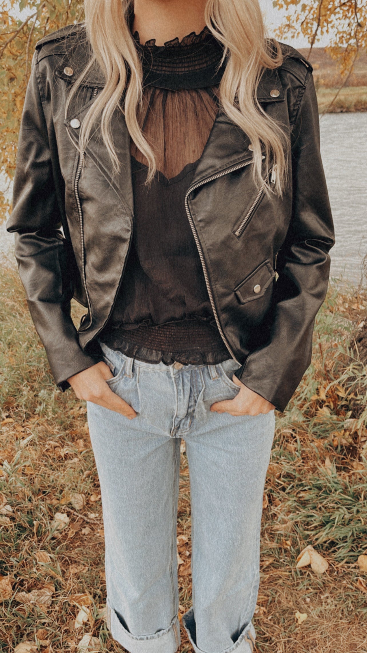 Faux Leather Jacket